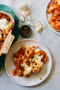 Cheesy Baked Zucchini Pasta al Pomodoro