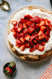 Brown Butter Hazelnut Cake with Fresh Berries and Whipped Cream