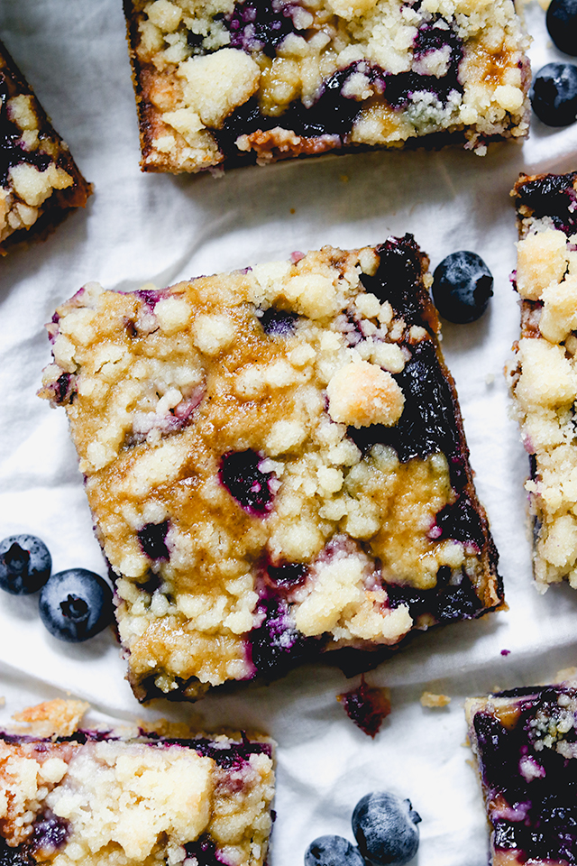 Blueberry Peach Cobbler Bars - Joanne Eats Well With Others