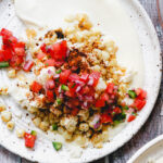 Mexican Street Corn Salad with Pico de Gallo, Whipped Goat Cheese, and Queso Fresco