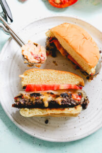 Pimento Cheese Stuffed Black Bean Burgers