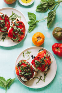 Whipped Ricotta Toast with Ripe Heirloom Tomatoes