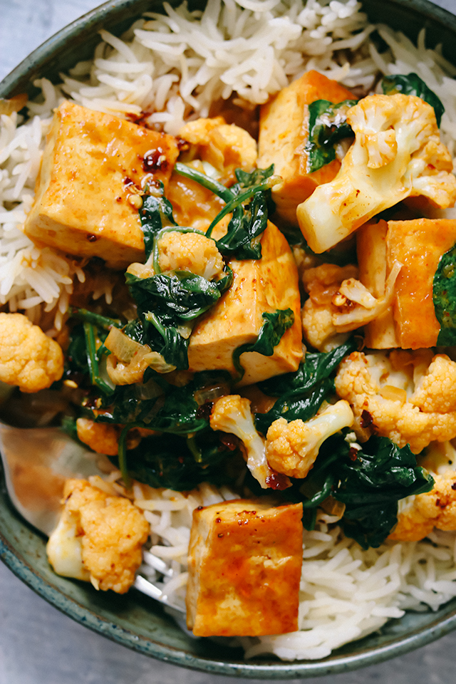 Thai-Inspired Tofu Rama in Peanut Curry Sauce