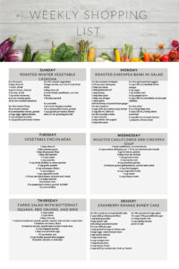 Shopping List for 12-11-21