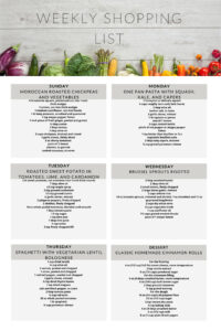 Shopping List for 12-26-21