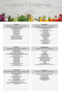 Shopping List - Week 1