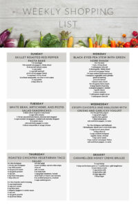 Shopping List - Week 7