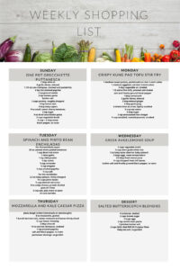 Shopping List - Week 12