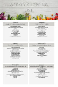 Shopping List - Week 15