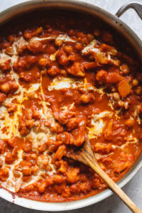 Creamy Tomato Chickpea and Cauliflower Masala