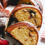 Almond Pound Cake with Raspberry Swirl